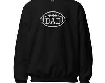 Football Dad Embroidered Logo Crewneck Sweatshirt