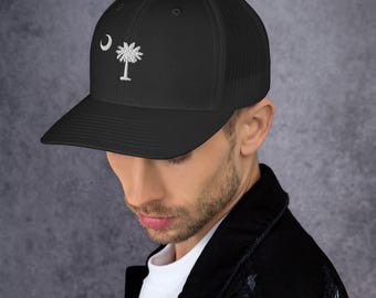 South Carolina Palmetto Embroidered Mesh Back Adjustable Hat