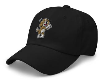 Golfing Cavalier King Charles Spaniel Dad Hat Blenheim