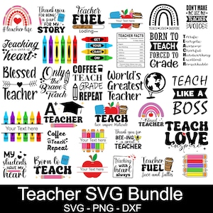 Pacote SVG de Professores de Volta às Aulas, Pacote SVG de Professores, Citações de Professores, SVG de Vida de Professor, SVG de Lápis, SVG de Elementos de Professores