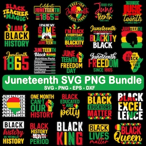 25 juin Black History SVG Bundle, célébration de 1865, mois de l'histoire des Noirs, roi noir nutrition svg, 1865 svg, nous sommes l'histoire des Noirs