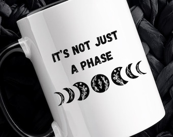 Moon Phases Mug | Moon Phase Coffee Cup | Lunar Phase Gift | Moon Lover Mug |Astronomy Kitchen Decor, |Celestial Mug | Lunar Cycle Gift