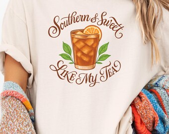 t-shirt fille du Sud | T-shirt doux comme mon thé | graphique Country Girl | dicton du Sud t-shirt | Chemise dicton drôle