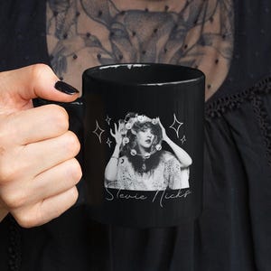 Stevie Nicks Mug | Witchy Aesthetic Mug | Retro Rock & Roll | Vintage Rock Goddess Coffee Cup | Witchy Boho Fleetwood Mac Inspired Gift image 2