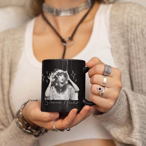Stevie Nicks Mug | Witchy Aesthetic Mug | Retro Rock & Roll | Vintage Rock Goddess Coffee Cup | Witchy Boho Fleetwood Mac Inspired Gift image 3