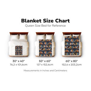Book Lover Blanket | Cozy Reading Throw | Bookshelf & Starry Night Design | Literary Gift for Readers | Book Nook Blanket image 5