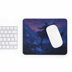 Fantasy-Themed Mouse Pad with Dark Mystic Artwork, Gaming Desk Accessory, Office Gift, Dungeons & Dragons Inspired