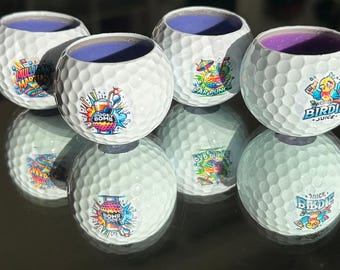 Custom Bulk Golf Ball Shot Glasses | Corporate Events | Golf Tournaments | Wholesale Pricing | 50+ Units