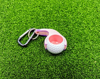Single Golf Ball Shot Glass Bag Clip | Golf Gift | Tournament Prize | Handmade in Canada