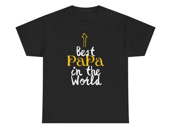 Best Papa (Dad) in the World! (Hindi) - Heavy Cotton Tee - Perfect Gift for Dads