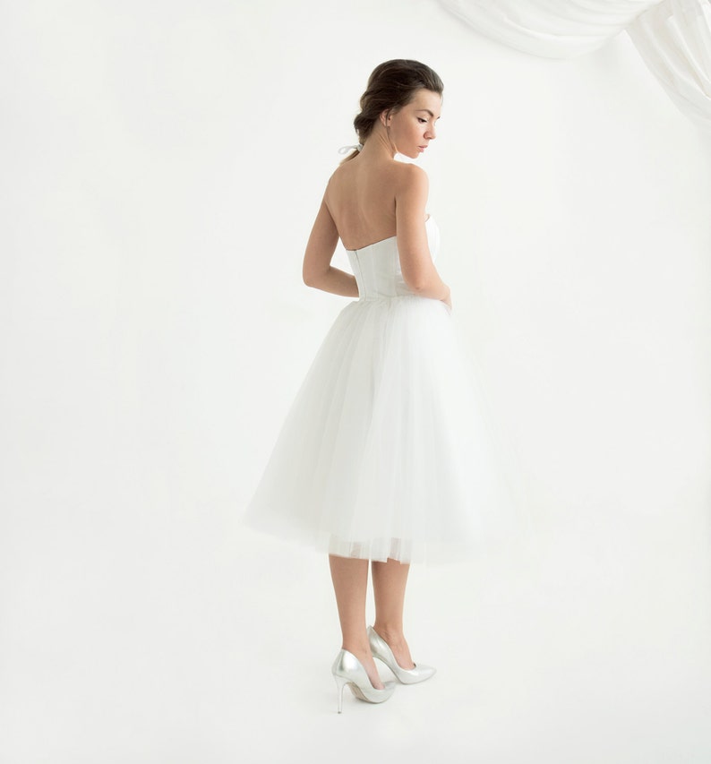 white tulle corset