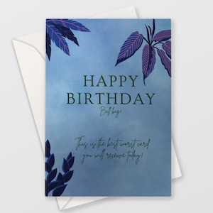 Carte d'anniversaire - Blague « Sac à balles » Meilleure pire carte