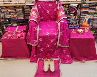 Guruji Chola Sahib Set: Includes Aasan, Stole, Chowki Cover, 13 piece Chola set