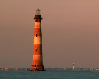 Morris Island Lighthouse with the Sulivans Island Lighthouse in the Background