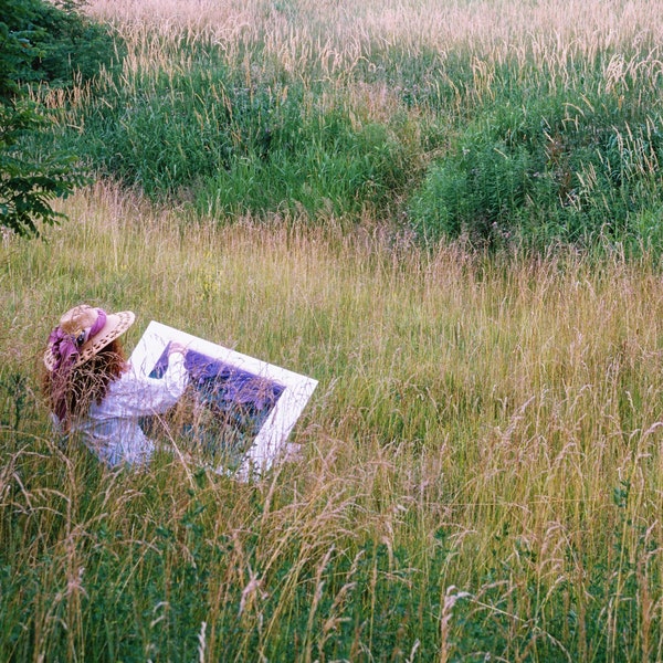 Fine Art Photo of Female Artist Sketching at Stinchcomb Memorial Cleveland, Ohio Metroparks