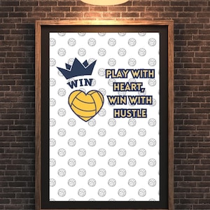 Volleyball Poster | Matte Sports Wall Art | Gym Room Decor | Athletic Gift | Teen Bedroom Volleyball Print | Minimalist Wall Art