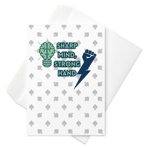 Spades Aufmunterung Grußkarte | Thema Pik | Kasino-Party-Karte | Einzigartige Kunst Karte für Gamer & Geschenkliebhaber