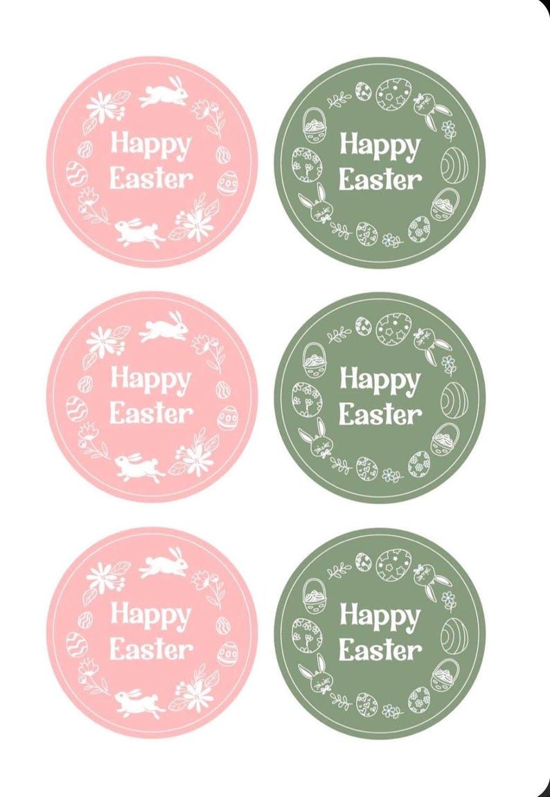 Easter Bunny Napkin Set With Egg Rings, Machine-sewn Cloth Table Decor ...