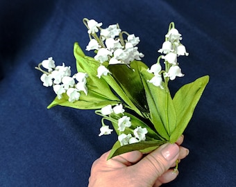 One video file of tutorial : Lilies of the valley ribbons flowers Without special tools