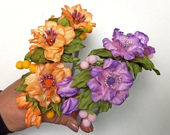 One video file of tutorial : Ribbon flowers, easy way and  beautiful natural result on universal base