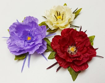 One video file of tutorial : Tweezers ribbons flowers, easy way and  beautiful natural result