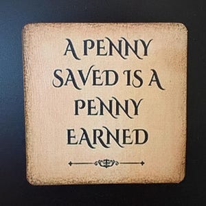 Early American Proverbs Magnet Collection Colonial Folk Art Primitive Farmhouse Style