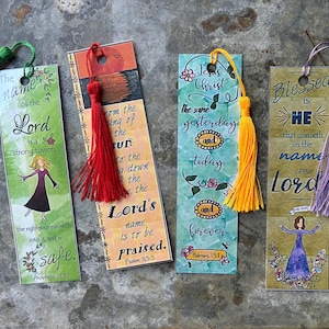 Christian Bookmarks: Colorful Laminated Bible Markers