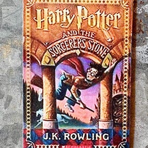 Harry Potter Fridge Magnets Book Lover Gift Handmade Decoupage Wood, 2x3"