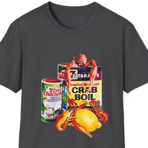 Camiseta de hervido de cangrejos: El Sur, Camiseta de comida cajún, Regalo de Luisiana, Camiseta sureña