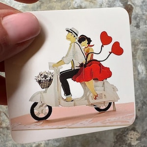 Romantic Stickers: Glossy Vinyl, 2.5&quot; Borderless
