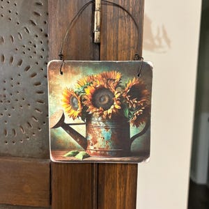 Rustic Sunflower Mini-Signs: Fall Decor, Handcrafted Wood