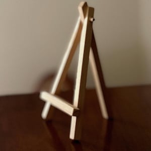 6 Inch Wood Display Easel, Mini Canvas or Photo Holder