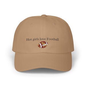Hot Girls Love Football Baseball Cap | Tailgate Apparel | College Football Hats | Casual Sports Hat, Gift for Football Fans