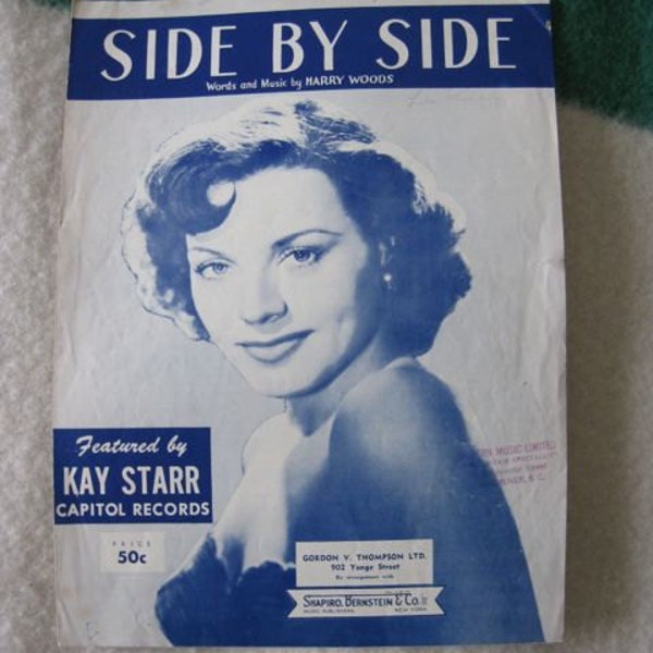 Side by Side Featured by Kay Starr Sheet Music