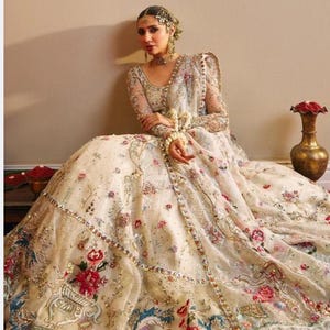Custom Embroidered Pakistani Wedding Dress: Maria B Design
