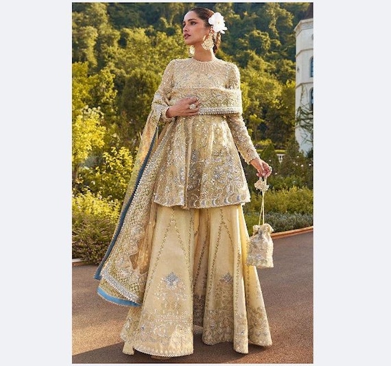 ladies dress sharara New Fancy Sharara Dress Fashion Ladies Sharara Fancy Stitched Ladies Pink Party Wear