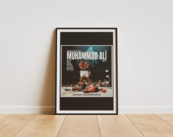 Muhammad Ali Boxing Print: Iconic Knockout, "I Am The Greatest" (Digital Download)