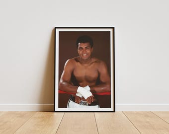 Vintage Muhammad Ali Boxing Portrait –  1960s Photograph – Iconic Sports History Wall Art
