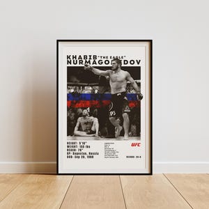 Khabib Nurmagomedov &quot;The Eagle&quot; UFC Poster – 29-0 Record, MMA Champion Wall Art, Digital Download
