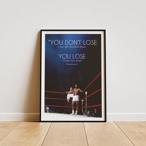 Muhammad Ali Motivational Quote Poster - Inspirational Boxing Wall Art - Digital Download - 300 DPI Printable Art