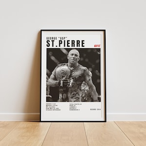 GSP UFC Champion Poster – Iconic MMA Fighter Wall Art – Digital Download for Fight Fans
