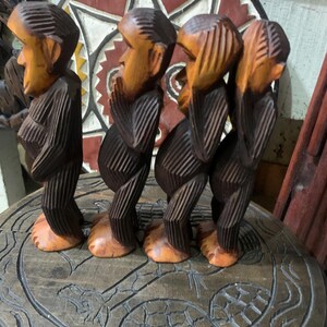 African Wildlife Art, Cultural Home Decor, African Gorilla Figurine, Unique Home Decor, Handmade Jungle Animal Art, Gorilla Wood Statue