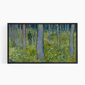 Samsung Frame TV Art | Spring Tv Art | Vincent Van Gogh - Undergrowth with two Figures | INSTANT DOWNLOAD | Digital Download Frame Tv Art