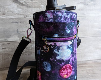 Water Bottle Holder Bag - Galaxy Print