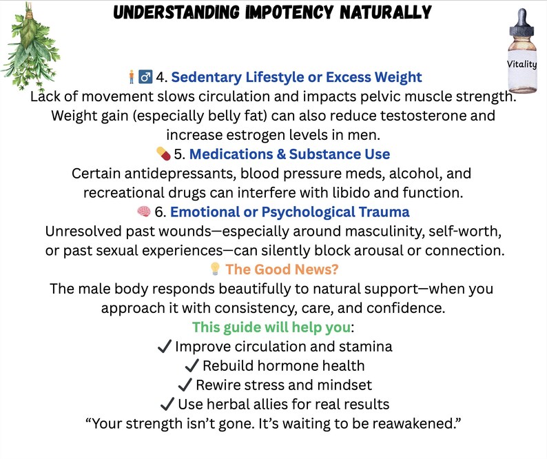 ED Vitality Recovery Guide – Natuurlijke kruidenondersteuning voor het welzijn, het zelfvertrouwen en de kracht van mannen | Holistisch lifestyle-e-boek afbeelding 8