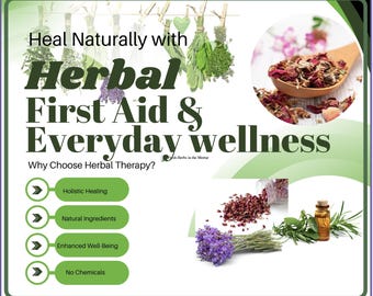 EHBO-kruidenwellnessboek, 35 pagina's vol handige, gezonde alternatieve manieren om voor jezelf en je gezin te zorgen, geen chemicaliën