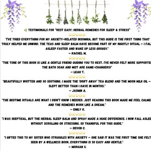 Noches de insomnio debido al estrés. Prueba remedios herbales: Sin químicos dañinos ni efectos secundarios. Recupera tu sueño. Libro electrónico de 17 páginas. imagen 11