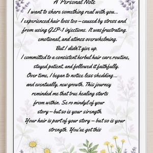 Regrow your Hair, Stop the Shedding, Age, Stress, Diet, GLP1 Injections, Herbal Hair Guide with DIY Remedies, 57 Pgs, 12 Pg Calendar. image 6