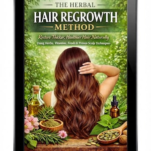 Regrow your Hair, Stop the Shedding, Age, Stress, Diet, GLP1 Injections, Herbal Hair Guide with DIY Remedies, 57 Pgs, 12 Pg Calendar. image 4