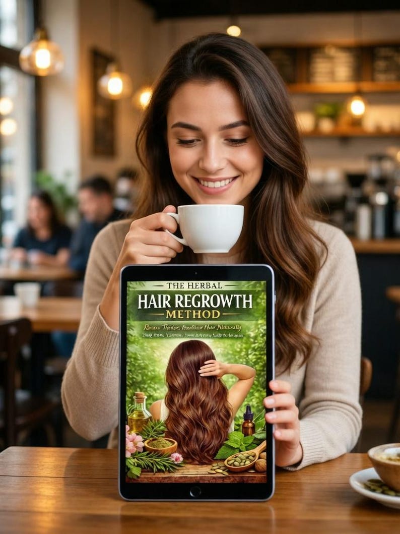 Regrow your Hair, Stop the Shedding, Age, Stress, Diet, GLP1 Injections, Herbal Hair Guide with DIY Remedies, 57 Pgs, 12 Pg Calendar. image 2